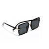 Large Frame Glasses, Square Semi-Metal Round Face, Thin Plain Sunglasses, Women'S Trendy Sunglasses, Men'S
