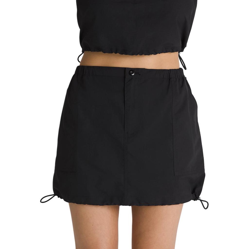 Vans Riley Nylon Mini Skirt Casual Short Skirts Women's Black VN000KG6BLK