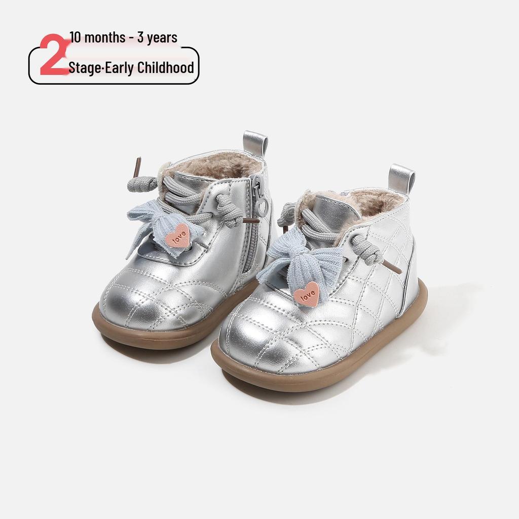 2025 Winter Rutschfeste Weichsohlen Schneestiefel für Kinder - Mit Baumwollvelours für Jungen & Mädchen