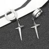 Punk Edelstahl Kreuz Stern Hängende Ohrringe Kpop Geometrie Huggie Creolen für Männer Frauen Statement Schmuck