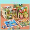 Childrens Wooden Dinosaur 3d Puzzle With Embedded Design For Cognitive Learning