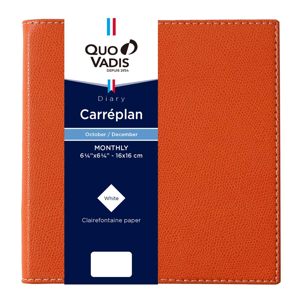 

Quo Vadis 2025 Edition Planner/Diary Calendar/Club (Monthly Blocks, Starting October 2024, Square Size 16x16cm) Apricot (qv12302ap)