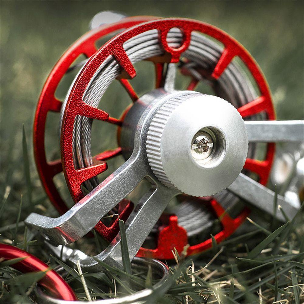 Portable Durable Outdoor Fishing Aluminum Alloy Fish Line Fish Buckle Front Wheel Fishing Tool Ice Fishing Reel