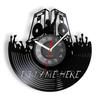 Club Dj Festival Music Night Booth Stage Turn Tables Night Club Wall Decor Wall Clock Disco Dance Party Vinyl Record Wall Clock