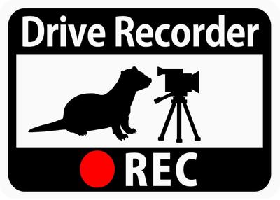 [CraftBunny] Sticker with Drive Recorder "Ferret and Video Camera" (Magnet)