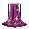 Eleganter Satin-Seidendruck-Schal für Damen - Vielseitiges Frühlings-/Herbst-Nacken- und Kopfaccessoire mit Sonnenschutz