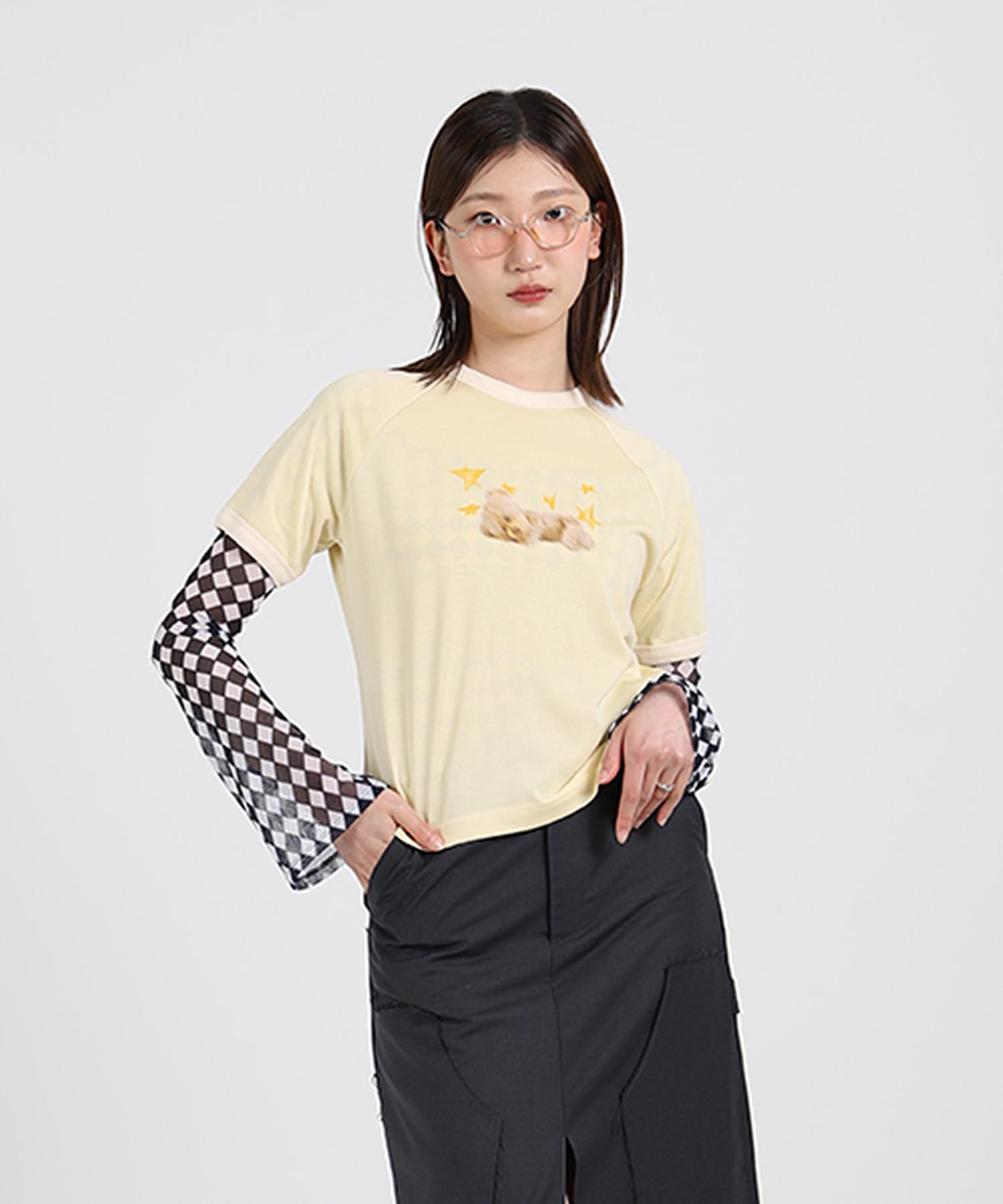 Cotton Rivers Club Artwork Raglan Short Sleeve T-Shirt (Yellow) Yellow/S