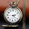 10pcs/lot Intricate Gear Steampunk Gear Relief Quartz Pocket Watch Men Women Necklace Children Best Souvenir Gifts