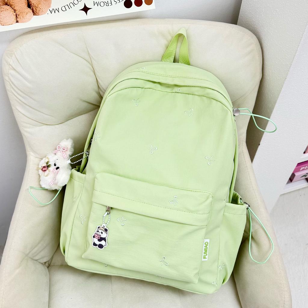Schoolbag Japanese ins small fresh solid color versatile schoolbag large capacity junior high school student backpack leisure travel backpack