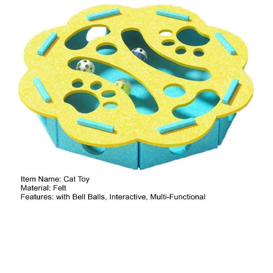 Cat Scratch Enrichment Box Interactive Felt Scratch Toy Fun Maze Box Cat Puzzle Toy