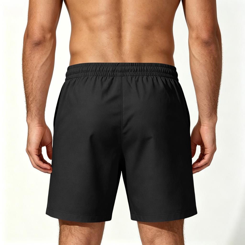 Men's Lightweight Breathable Quick Dry Shorts Loose Fit Elastic Waist Five Inch Length Straight Leg Casual Sportswear