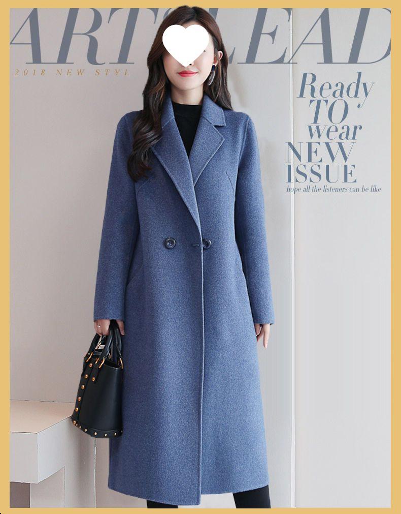 Elegante Dames Dubbelzijdige Wol & Kasjmier Jas - Lang, Pluche, Grote Maat, Wintercollectie 2025