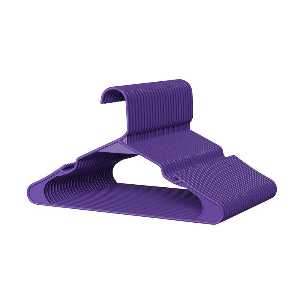 Plastic Clothes Hangers with Side Hooks for Adult Clothing Durable Non-Marking Hanger Suitable for Pants Storage and Closet Organization