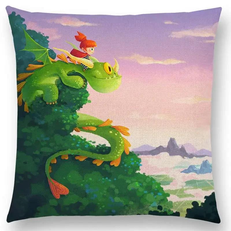 Neuer Eingang Bunt Traum Niedlich Cartoon Warm Erde Liebenswerte Tiere Leinen Kissenbezug Heimdekoration Auto Sofa Wurfkissenhülle