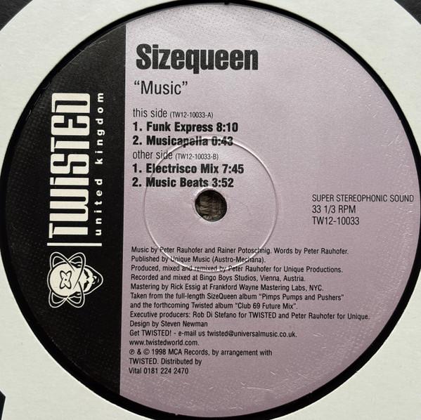 

12inch Record SIZE QUEEN Music TW1210033 Twisted United 1998 UK Dance Electronica Used