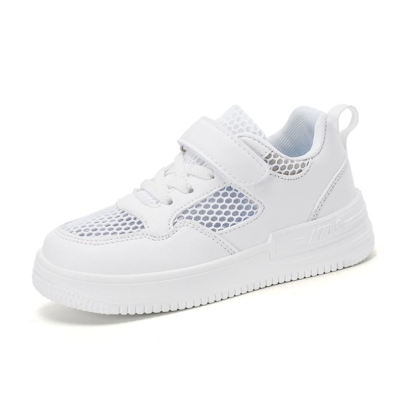 Kinder Weiße Schuhe Rutschfeste Mesh-Sneaker Kinder Atmungsaktive Sportschuhe Junge Mädchen Studenten Laufschuhe