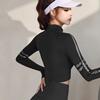 Women Long Sleeve Yoga Shirt Sports Tops Zipper Quick Dry Breathable Female Gym Fitness T-Shirt Yoga Top