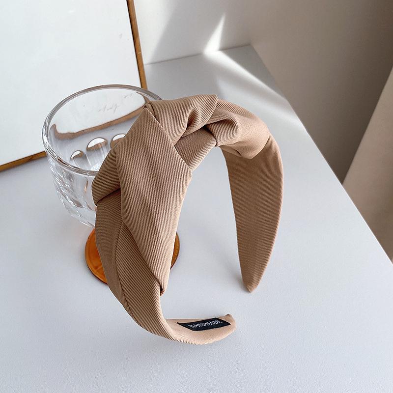 Fashion Women's And Girls Headbands Solid Twill Cloth Knotted Hairbands for Ladies Hair Hoop Accessories