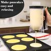 Batter Dispenser for Baking 900ml 4-Cup Measured Container with Quick Release Spout BPA-Free Plastic Batter Pourer for Pancakes Cupcakes Waffles
