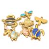 5pcs Stainless Steel Enamel Tortoise Gold Charms Exquisite Turtle Pendant DIY Jewelry Necklace Findings Bracelet Earrings Making