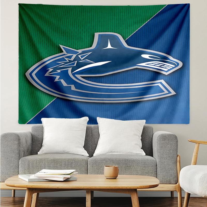 1PC Hockey Team Vancouver-Canucks Tapestry Accessories Playroom Tapestry, for Bedroom,Livingroom, dormitory Room Wall Decor Fan Birthday Gifts