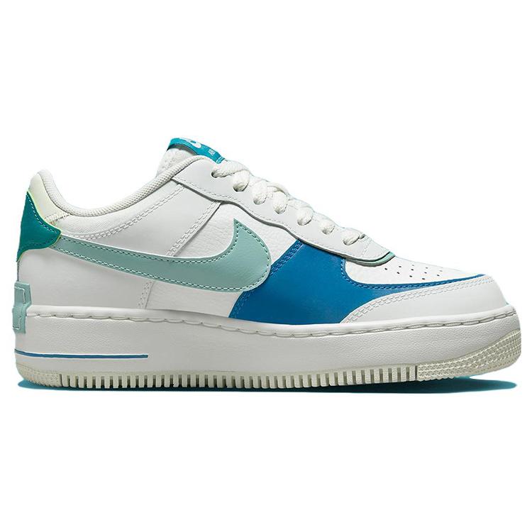 Nové dámské Nike Air Force 1 Shadow White Industrial Blue Teal DZ1847-101