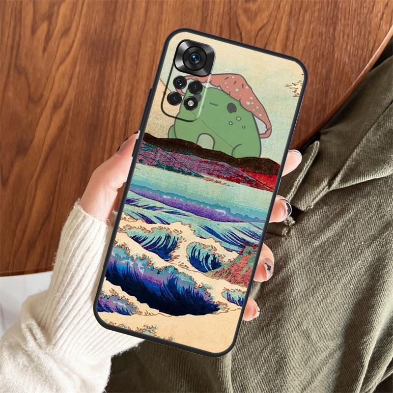 

Cottagecore Frog Mushroom Case For Xiaomi Redmi Note 13 14 Pro 12 11 10 15 Pro Plus Redmi 15 C 13 10C 12C 13C 14C Cover Redmi Note 11