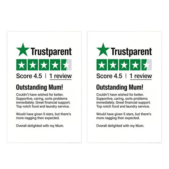 Funny Mother's Day Card Outstanding Mum Rating Review Greeting Card with Envelope Humorous Mom Appreciation Card Unique Gift from Daughter or Son