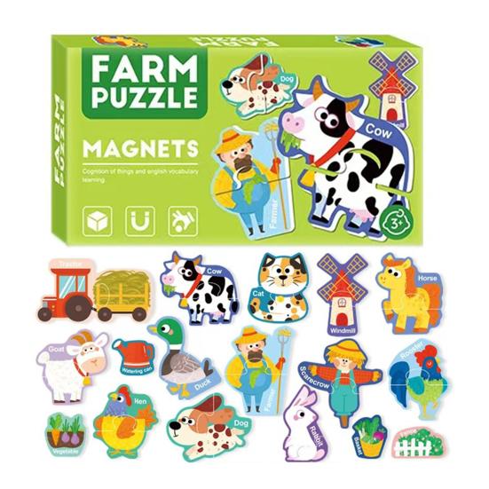 1 Set Bokstäver Siffror Kylskåpsmagnet Småbarn Djur Grönsak Fordon ABC Förskoleinlärning Kylskåpsmagneter Pedagogisk Leksak