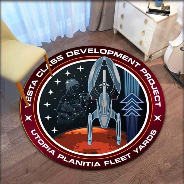 Star Trek kerek szőnyeg Dekoratív nappali szőnyeg ajtószőnyeg Ajándék lakberendezési szőnyegek nappaliba