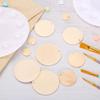 10pcs Natural Straight Hole Wood Round Chips Wooden Beads Unfinished Round Wooden Spacer Wood Chips for Crafts Making