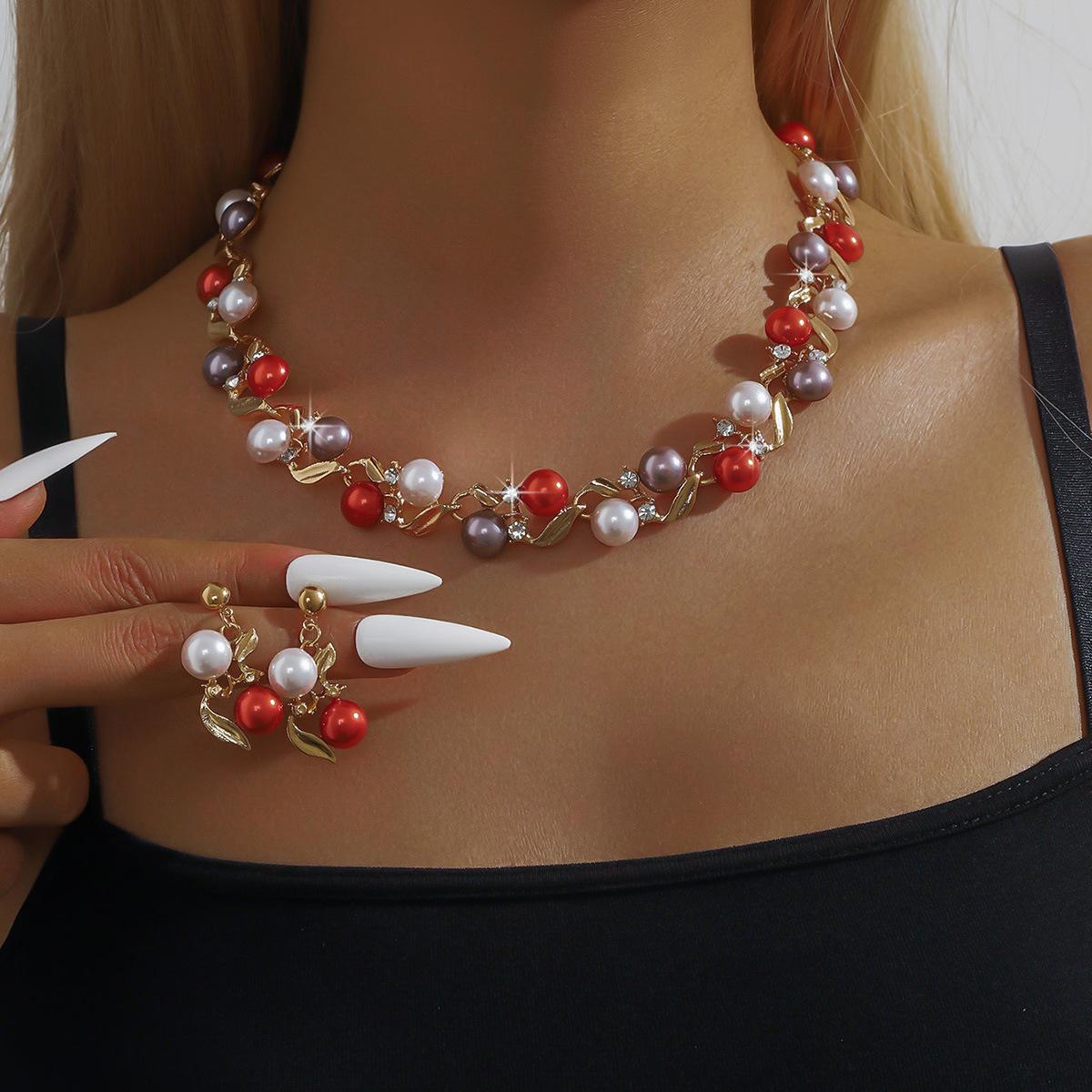 

Fashion Necklace Earrings For Women Ladies золотий
