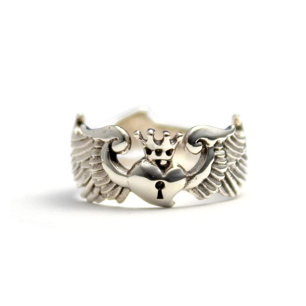 goodvibrations Crown Wing Heart Ring for Women