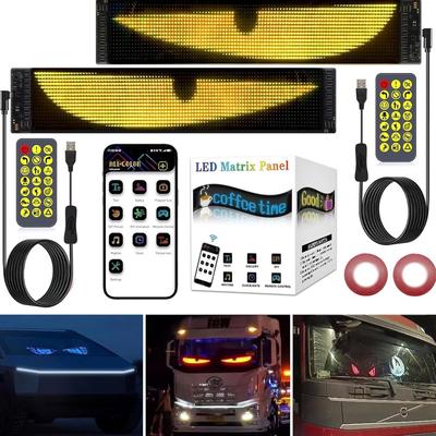LED Auto Flexibler Bildschirm Drahtlose APP LKW Augenlicht Auto Heckscheibe Flexibles LED-Display