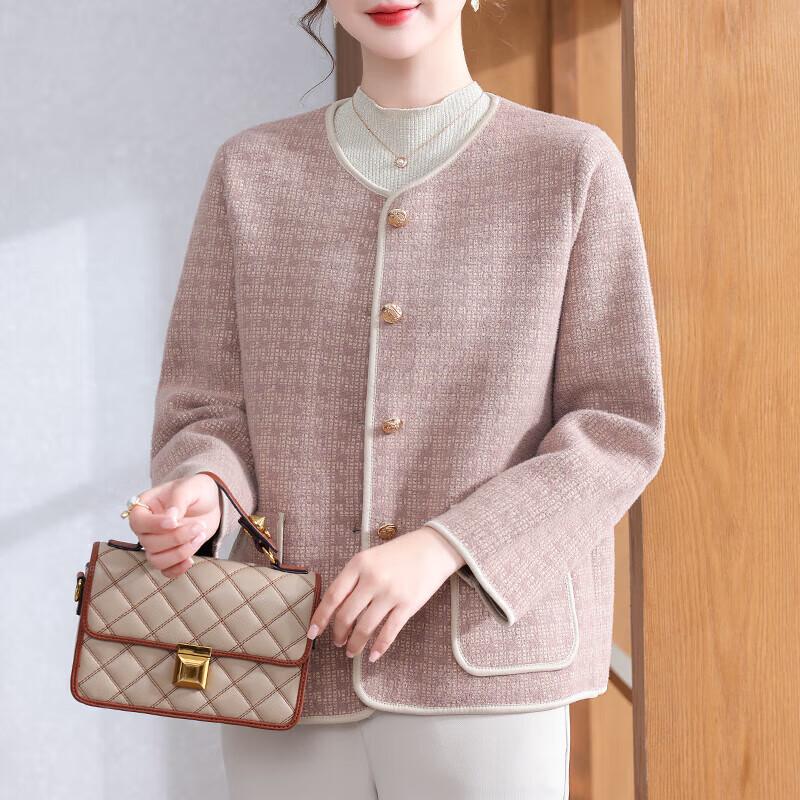 

Осенняя короткая куртка в стиле «маленький аромат» для женщин среднего возраста 2XL