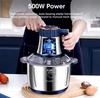 5L Electric Meat Grinders Multifunctional Vegetable Slicer Chopper 304Stainless Steel Food Processor Mixer Machine Kitchen Tool
