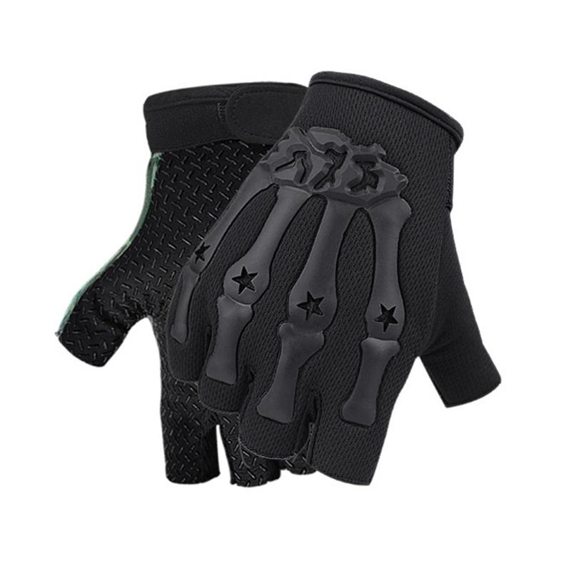 

Cycling Bike Gloves Half Finger Biking Gloves Mountain Bikes Gloves Anti-Slips Shock-Absorbing Padded Breathable Gloves чорний