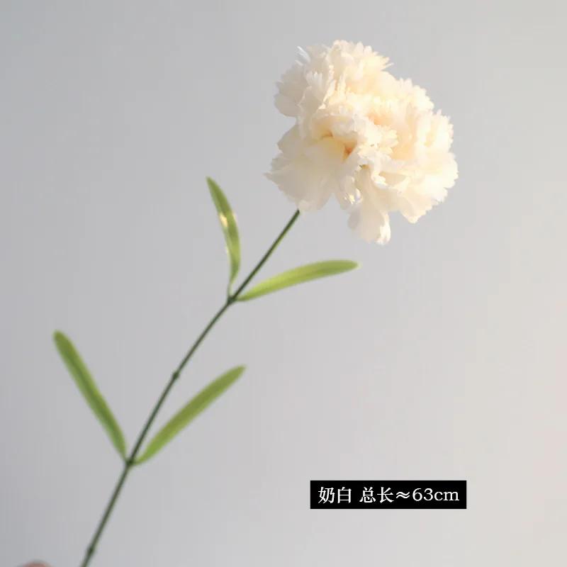 10 Stück Künstliche Seidenblume Nelke Muttertagsgeschenk Strauß Hochzeitsdekoration Kunstblumen Heimdekoration Esstisch Blumig