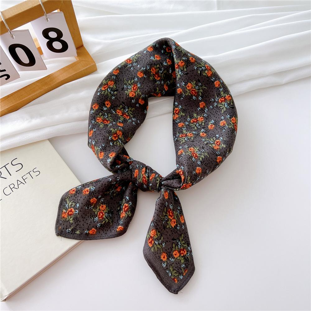 

Маленький квадратный шарф из хлопка и льна, шелковый шарф, женский, весна и осень, новый стиль, художественный и универсальный, модный, темпераментный шарф-повязка на голову 63*63cm