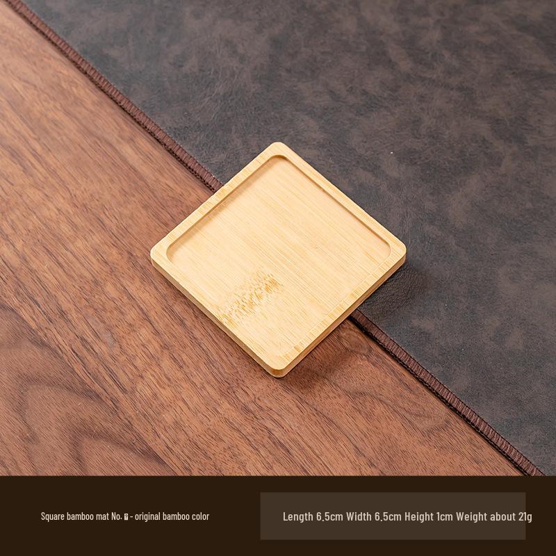 Round Bamboo Anti-Slip Mat & Tray for Indoor Plants, Coasters, and Decor