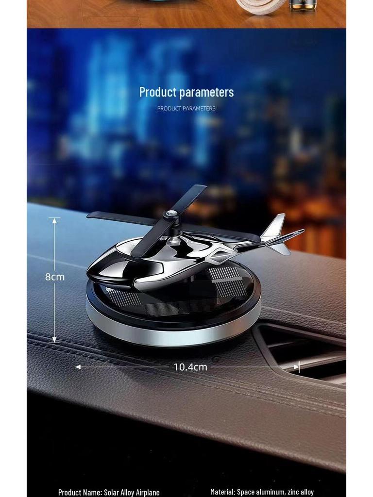 Solar Car Aromatherapy Airplane Ornament: Long-Lasting Scent for Vehicle Center Console