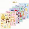 Little Princess Cartoon Face-Changing DIY Stickers - Fun, Creative Self-Adhesive Decorations for Kids