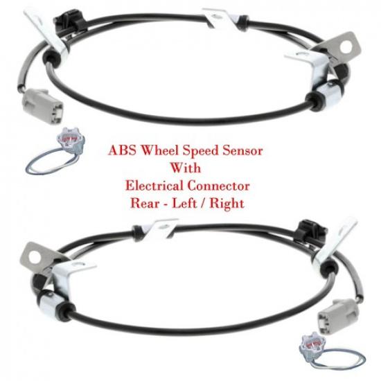 

2 x ABS Wheel Speed Sensor + Connectors Rear L/R For Suzuki Grand Vitara 06-13