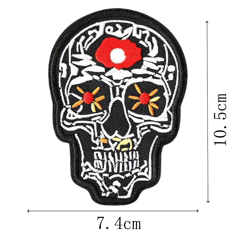 Handmade Punk Skull Embroidered Patches for Clothing, Shoes, Hats, and Bags