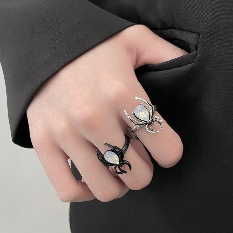 Spinnenförmige Öffnungs-Fingerringe Verstellbare Fingerringe Offene Ringe Legierungsmaterial Schmuck Geschenk für Frauen Freundinnen