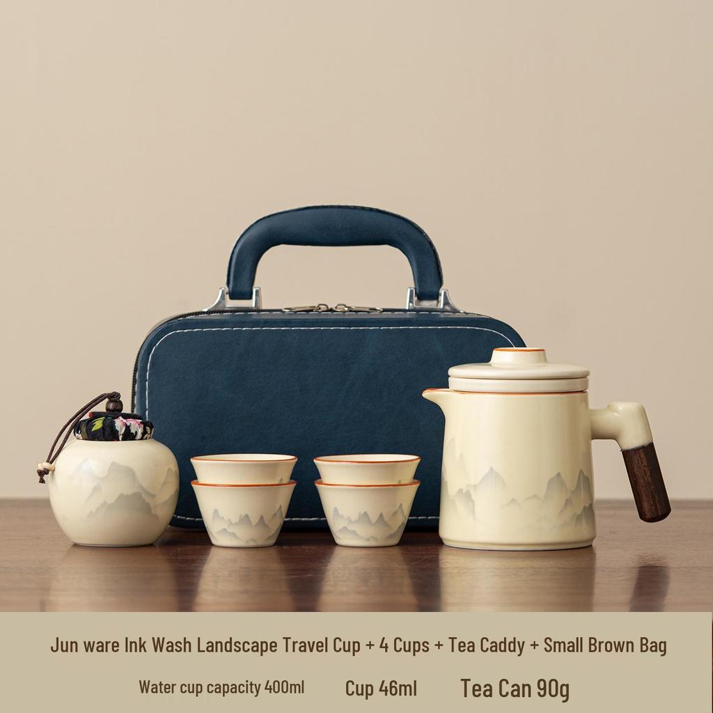 Portable Luxury Travel Tea Set: Quick Brew Cup for Outdoor Camping and Vehicles