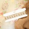 Korean Vintage Gold Lace Hollow Flower Beaded Choker Necklace For Women
