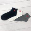 10 Women's Petite Heart Mid-Calf Socks 3-Pair Set Cotton Socks