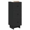 Black Drawer Cabinet 33 x 34.5 x 90 cm Engineered Wood