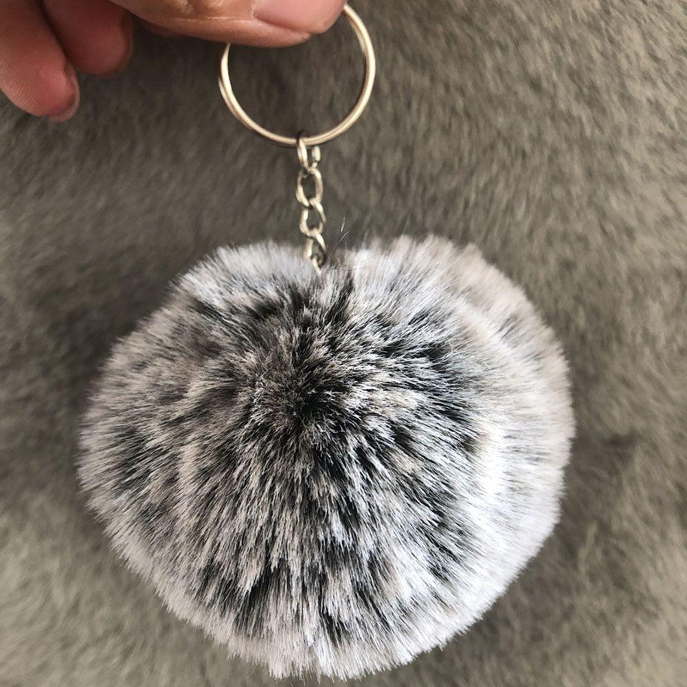 Soft 20 Colors Fluffy Fur DIY Bag Pendant Pompom Fashion Accessories Key Ring Keychains Key Chain